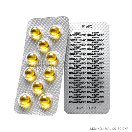 Rowatinex Capsule 10 Biji (1 Strip) - Ubat Pil Pecah Batu Karang, Kencing Tak Lawas & Kerap Kencing Kotor