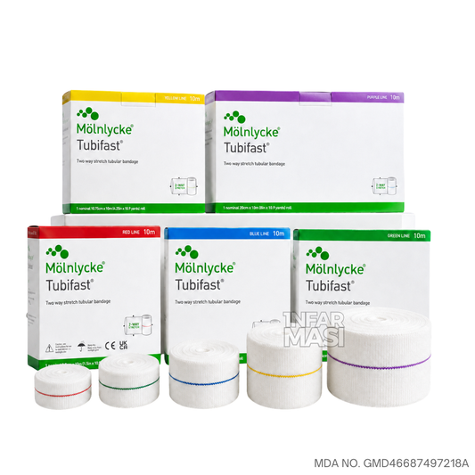 Molnlycke Tubifast Tubular Bandage 10 Meter | Eczema Wrap Sleeve | Wet Wrap Dressing (Per Box)