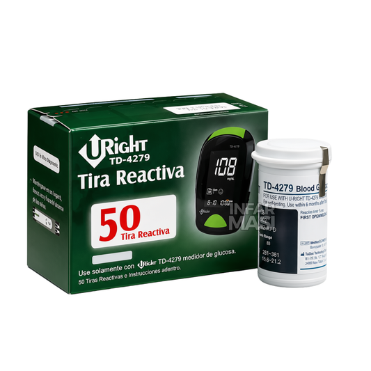 Uright TD-4279 Blood Glucose Test Strips 25's (Bottle) / 25's x 2 (Box) | Glucose Meter Strips